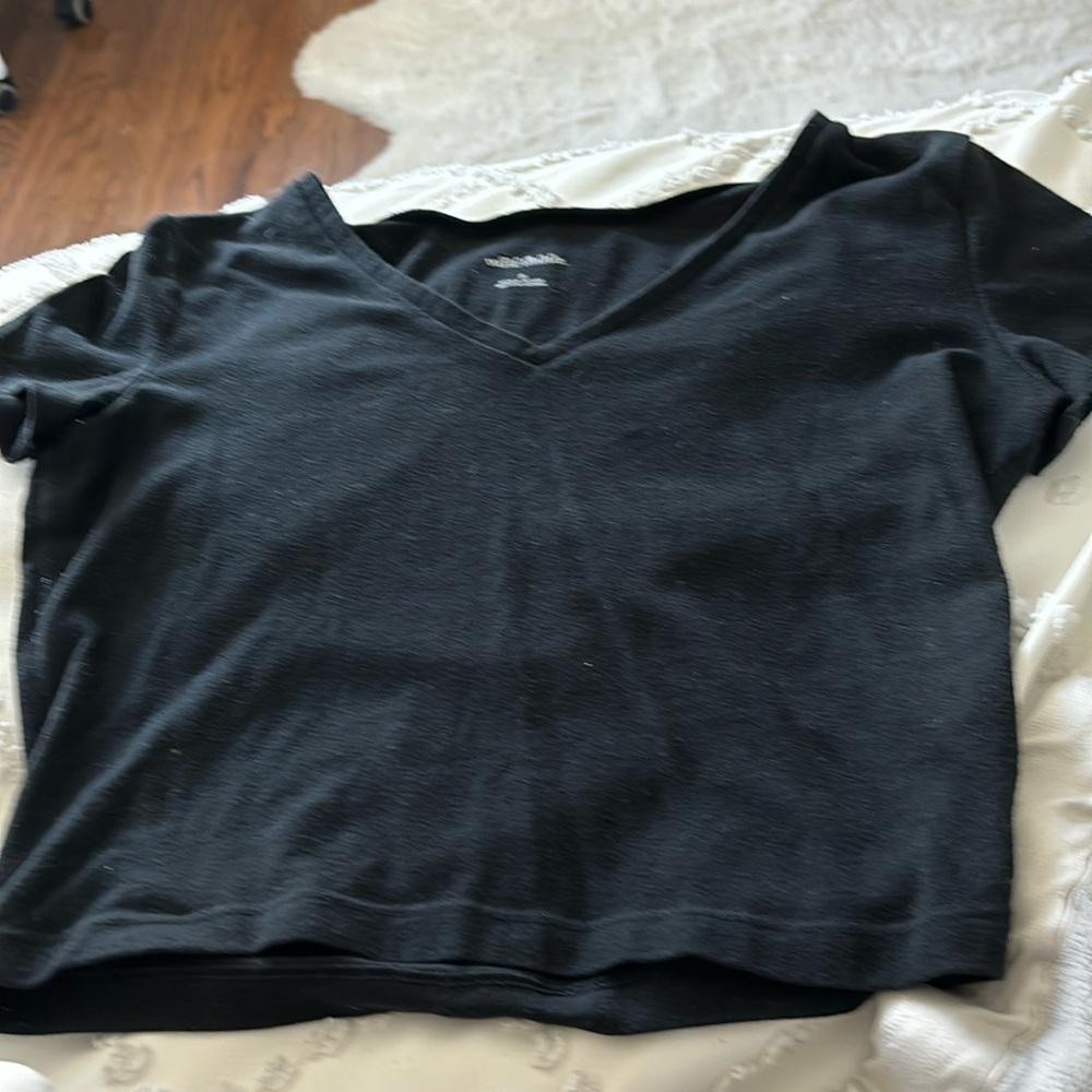 Black wild fable crop tee